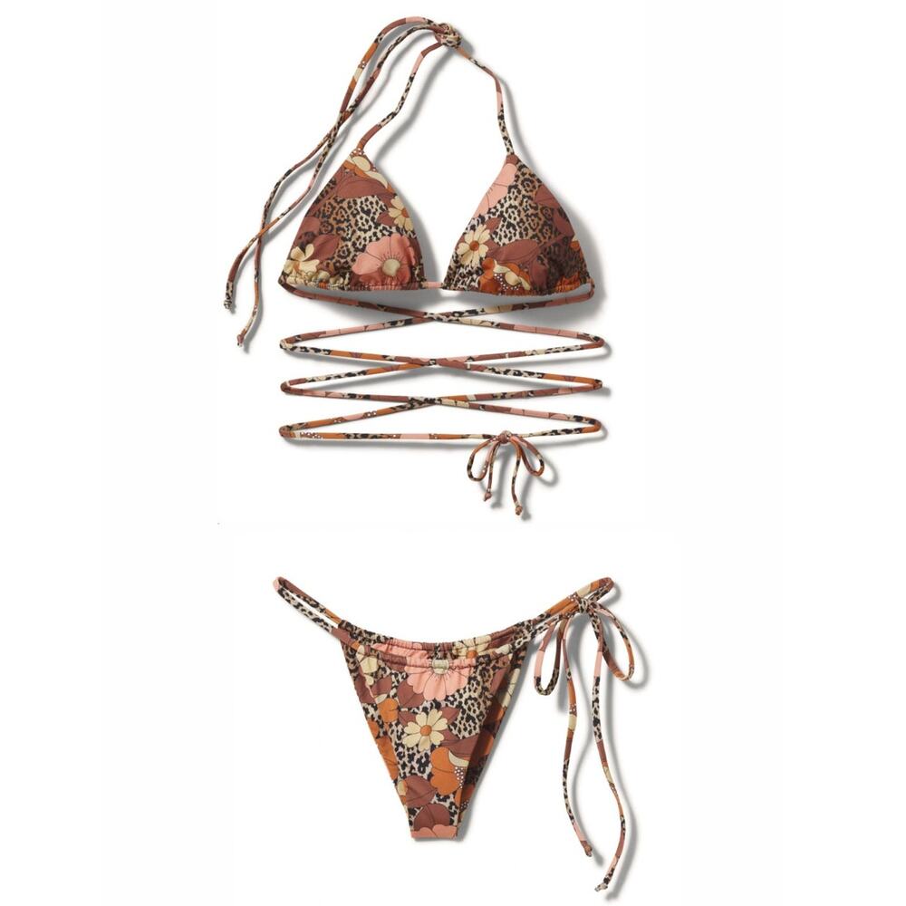 inamorata las olas bikini leopard floral
